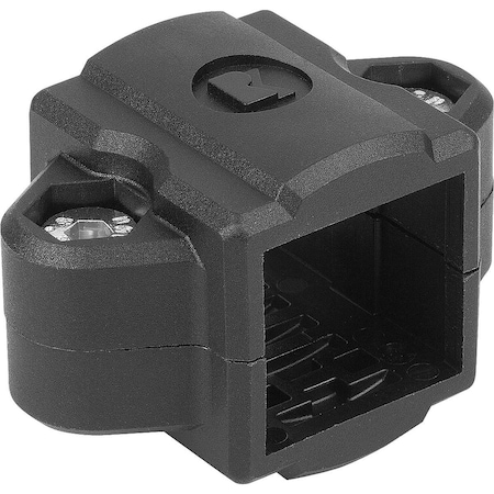 Kipp Tube Clamp Straight Thermoplastic, For Square Tubes, Comp:Steel K0481.30